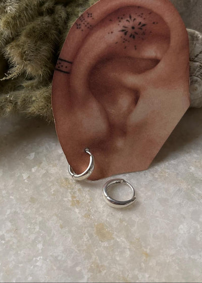 natural 925 sterling silver huggie hoop earrings jewelry  