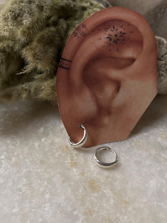 natural 925 sterling silver huggie hoop earrings jewelry  