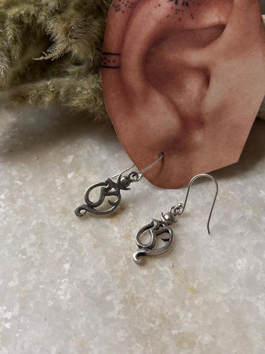 Om/Aum 925 Sterling Silver Earrings