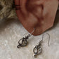 Handcrafted sterling silver Om earrings yoga meditation  