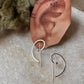 Contemporary Plain 925 Sterling Silver Earring