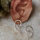 Contemporary Plain 925 Sterling Silver Earring