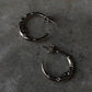 Celestial Charm -Crescent Moon Face Cz studded 925 Sterling Silver Half Hoops