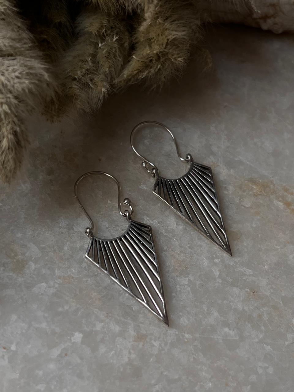 Triya Boho Hoops 925 Sterling Silver Earrings