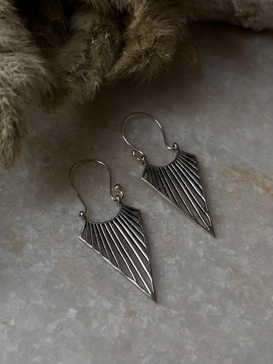 Triya Boho Hoops 925 Sterling Silver Earrings