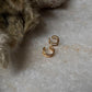 Gold Vermeil Clip On 925 Sterling Silver Ear Cuffs