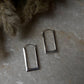 Chunky Italian Rectangular Statement 925 Sterling Silver Hoops