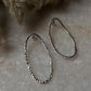 Chunky Italian Oval Hammered Statement 925 Sterling Silver Studs
