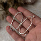 Chunky Italian Oval Hammered Statement 925 Sterling Silver Studs