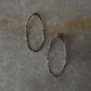Chunky Italian Oval Hammered Statement 925 Sterling Silver Studs