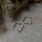 Italian Heart 925 Sterling Silver Half Hoops