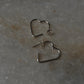 Italian Heart 925 Sterling Silver Half Hoops