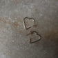 Italian Heart 925 Sterling Silver Half Hoops