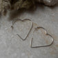 Love heart Hoops 925 Sterling Silver Earrings