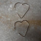 Love heart Hoops 925 Sterling Silver Earrings