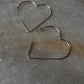 Love heart Hoops 925 Sterling Silver Earrings