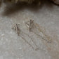 Triangle Chain Attached 925 Sterling Silver Studs