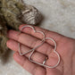 Love heart Hoops 925 Sterling Silver Earrings