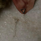 Triangle Chain Attached 925 Sterling Silver Studs