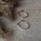 Chunky Italian Plain Rectangular 925 Sterling Silver Hoops