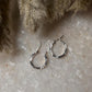 Chunky Italian Laser Design Engraved 925 Sterling Silver Hoops