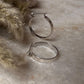 Chunky Italian Rectangular 925 Sterling Silver Hoops