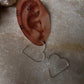 Love heart Hoops 925 Sterling Silver Earrings
