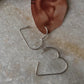 Love heart Hoops 925 Sterling Silver Earrings