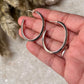 Chunky Italian U Statement Half 925 Sterling Silver Hoops