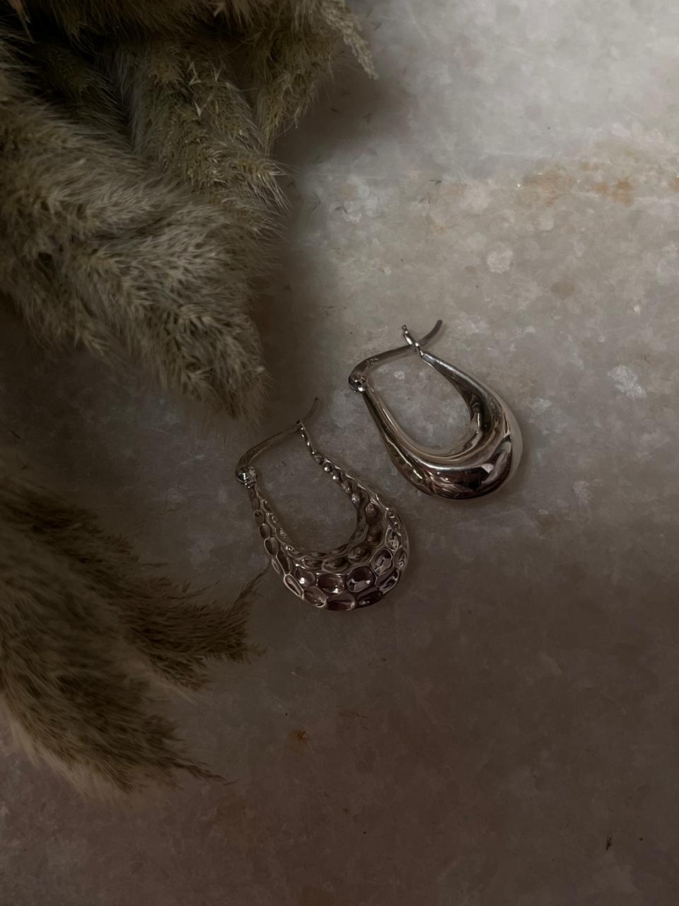 Chunky Italian U Statement 2 in 1 925 Sterling Silver Hoops