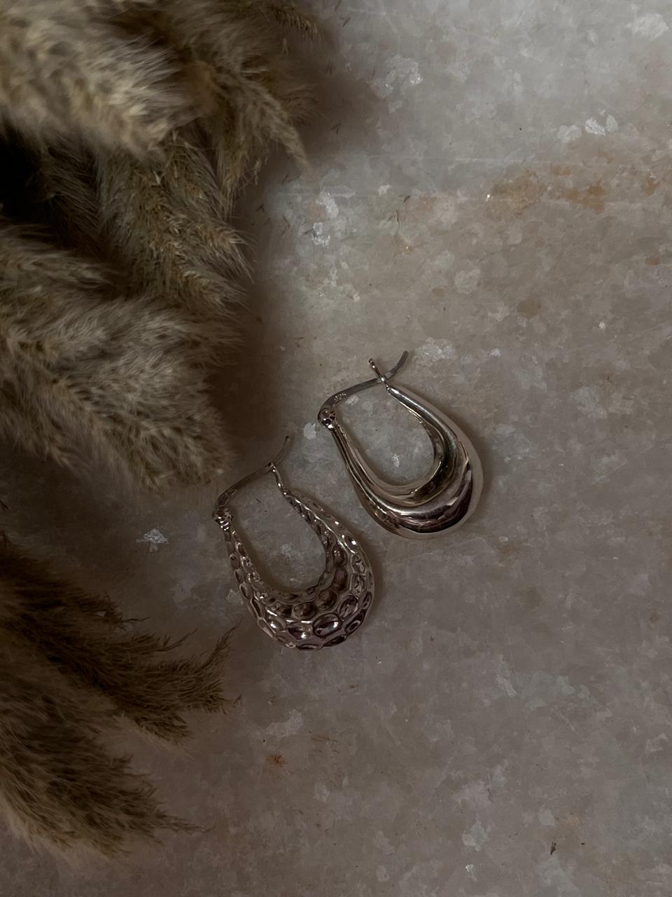 Chunky Italian U Statement 2 in 1 925 Sterling Silver Hoops