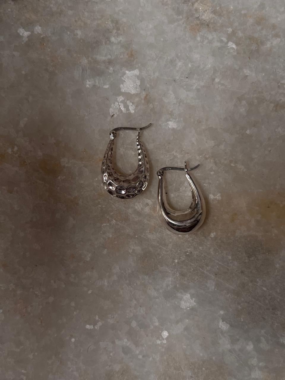 Chunky Italian U Statement 2 in 1 925 Sterling Silver Hoops