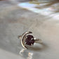 Garnet Moon Adjustable 925 Sterling Silver Ring