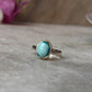 Natural Turquoise Oval 925 Sterling Silver Ring