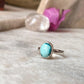 Natural Turquoise Oval 925 Sterling Silver Ring