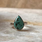 Tibet Turquoise Pear 925 Sterling Silver Ring