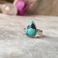 Tibet Turquoise Pear 925 Sterling Silver Ring