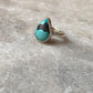 Tibet Turquoise Pear 925 Sterling Silver Ring