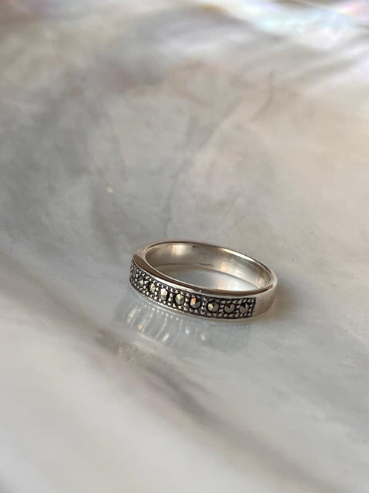 Marcasite Band 925 Sterling Silver Ring