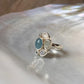Aquamarine , Blue Topaz & Moonstone Cluster 925 Sterling Silver Ring