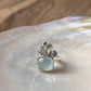 Aquamarine & Blue Topaz Cluster 1 925 Sterling Silver Ring