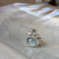 Aquamarine & Blue Topaz Cluster 1 925 Sterling Silver Ring