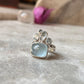 Aquamarine & Blue Topaz Cluster 1 925 Sterling Silver Ring