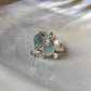 Aquamarine & Blue topaz Cluster 2 925 Sterling Silver Ring