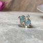 Aquamarine & Blue topaz Cluster 2 925 Sterling Silver Ring