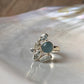 Aquamarine & Blue Topaz Cluster 3 925 Sterling Silver Ring