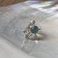Aquamarine & Blue Topaz Cluster 3 925 Sterling Silver Ring