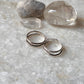 Stacked band sterling silver toe ring for women
