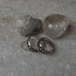 Oxidized tribal design silver toe ring with dots  
