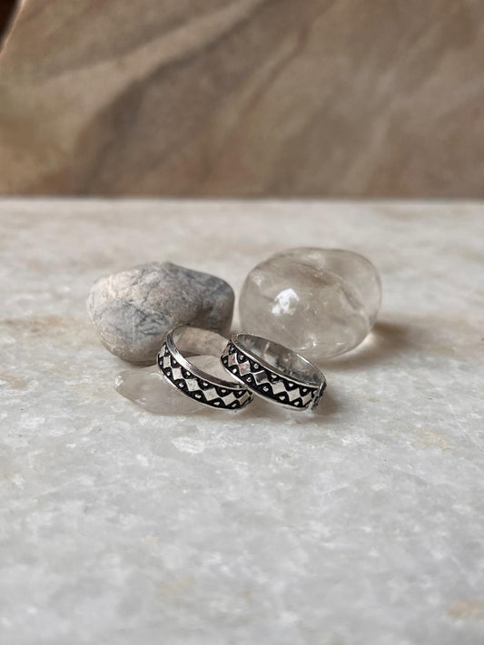 Tribal Dot Pure 925 Sterling Silver Toe Ring